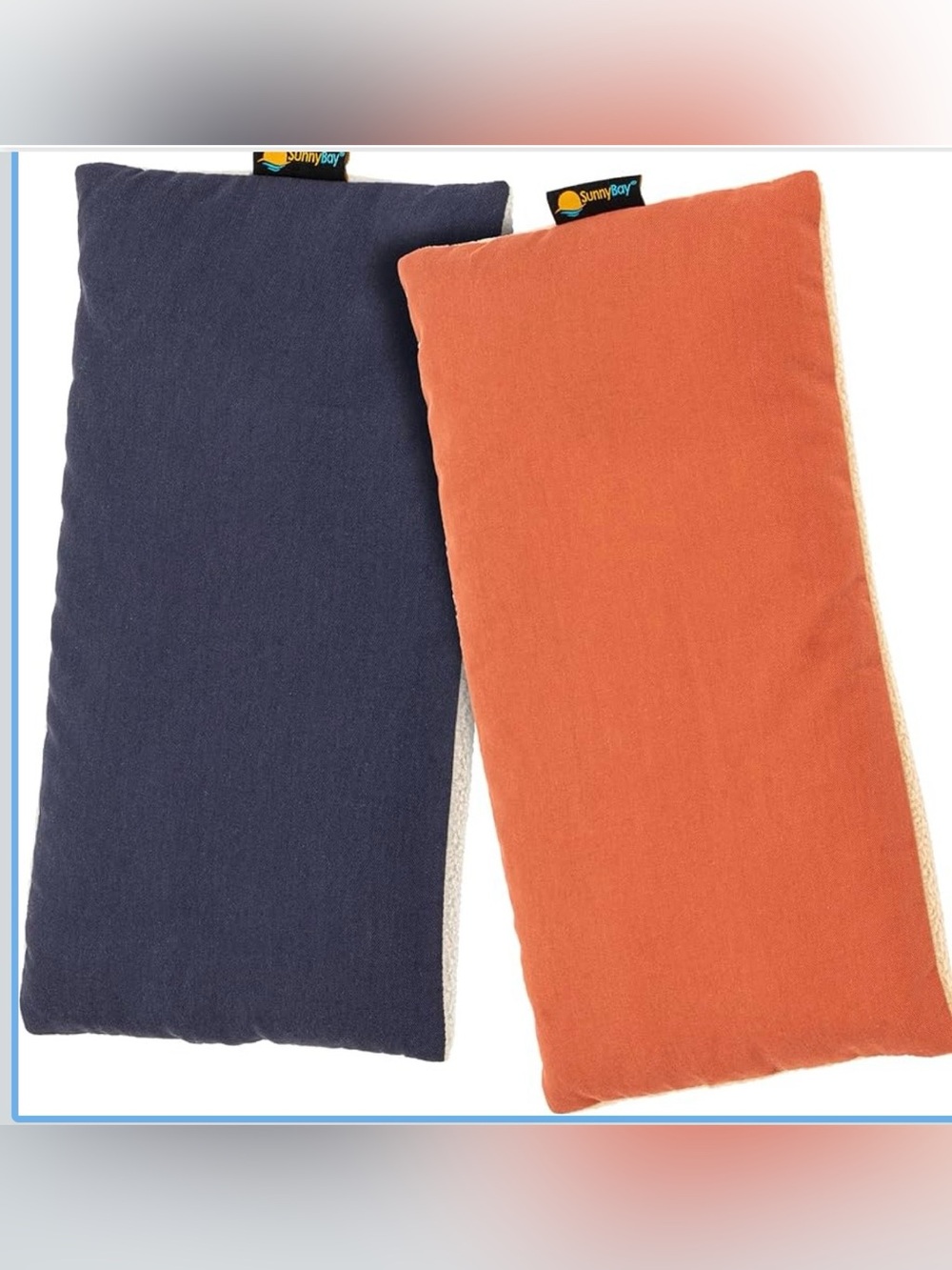 (2) SunnyBay Small Microwavable Heating Pads/Cooling Pads Navy/Persimmon